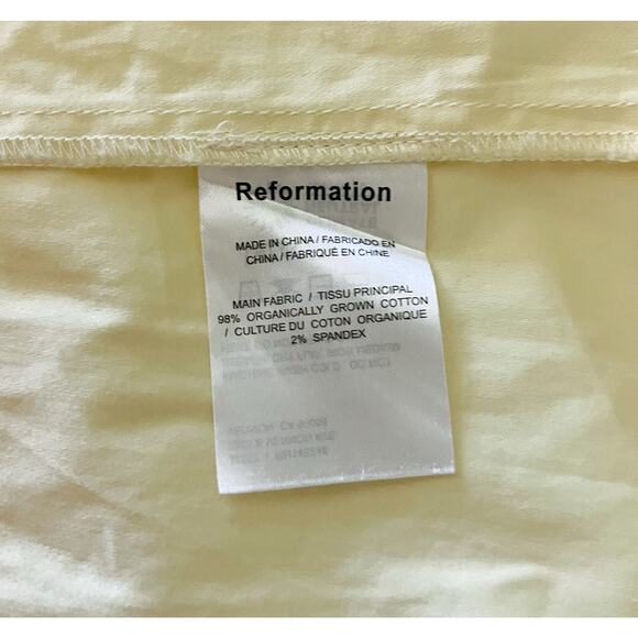 Reformation Dovie Zest Yellow Midi Poplin Sundress Sweetheart Neck Size Medium - Picture 7 of 7